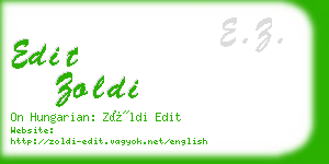 edit zoldi business card